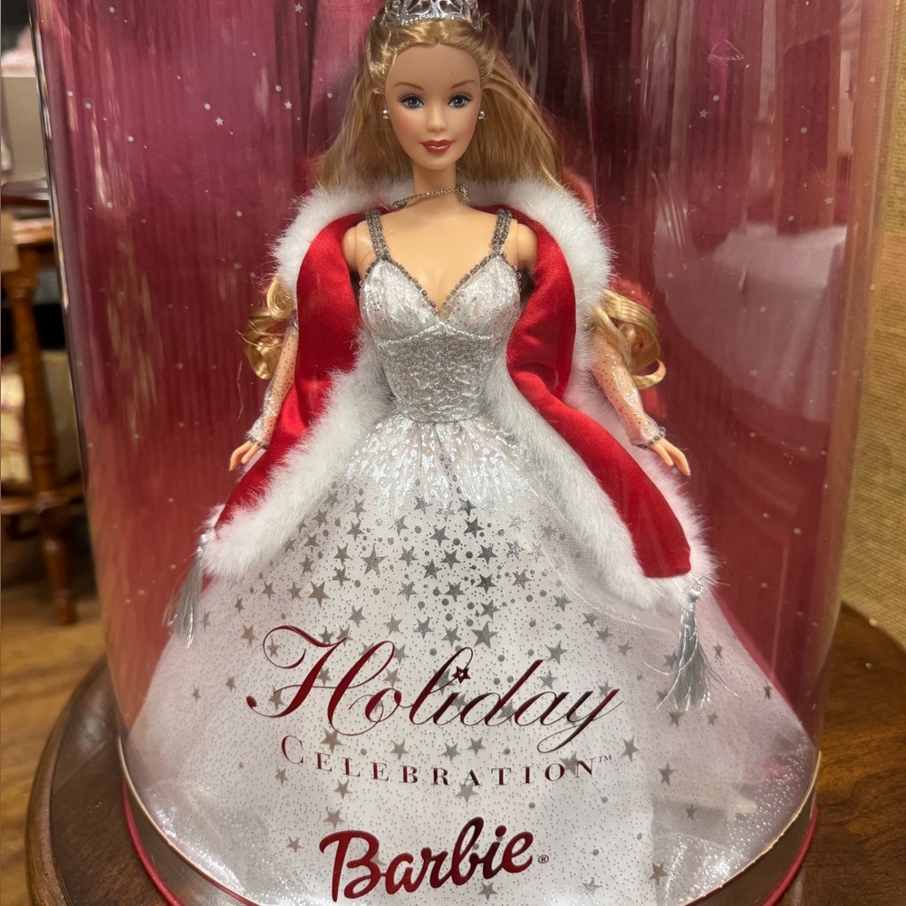 Barbie Holiday Celebration Doll in Silver and Red Ensemble